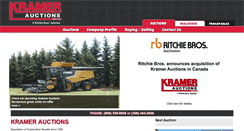 Desktop Screenshot of kramerauction.com